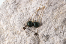 Load image into Gallery viewer, Spring Breeze 18K Gold Star and Jade Earrings