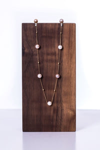 Mix and Match Pearls 18K Gold Necklace