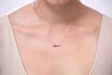 Load image into Gallery viewer, Three Pearl Dots 18K Gold Necklace