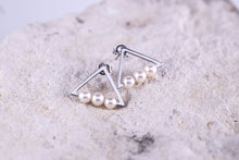 Load image into Gallery viewer, Modern Triangle Pearl Earrings